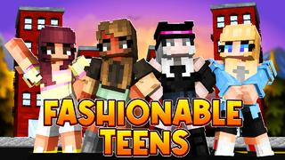 Thumbnail of the Minecraft Bedrock Marketplace product Fashionable Teens created by Dark Lab Creations.
