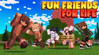 Thumbnail of the Minecraft Bedrock Marketplace product Fun Friends For Life created by Dark Lab Creations.