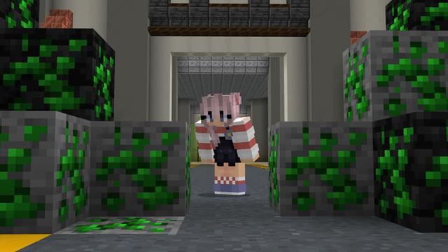 Screenshot of the Minecraft Bedrock Marketplace product Hacker Ores created by Dark Lab Creations.