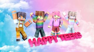 Thumbnail of the Minecraft Bedrock Marketplace product Happy Teens created by Dark Lab Creations.