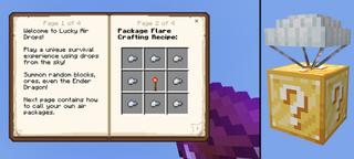 Panorama of the Minecraft Bedrock Marketplace product Lucky Air Drops created by Dark Lab Creations.