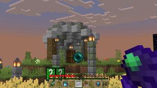 Screenshot of the Minecraft Bedrock Marketplace product One Block Hacker created by Dark Lab Creations.