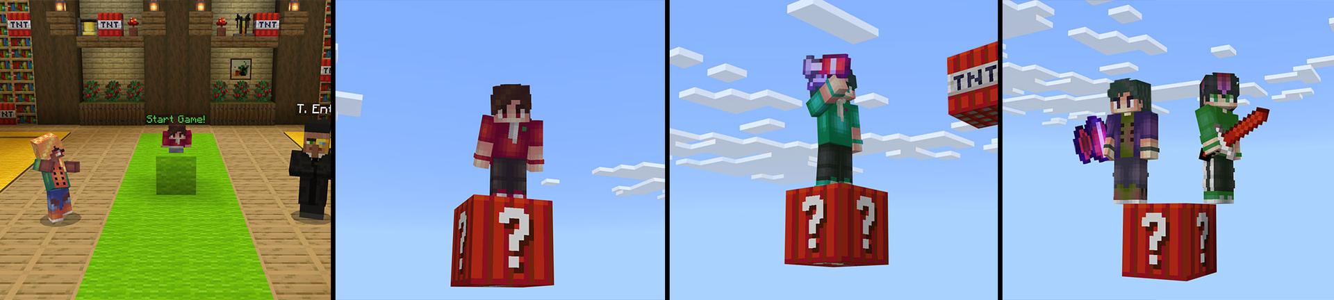 Panorama of the Minecraft Bedrock Marketplace product One Block TNT created by Dark Lab Creations.