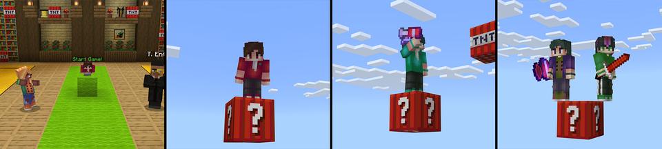 Panorama of the Minecraft Bedrock Marketplace product One Block TNT created by Dark Lab Creations.