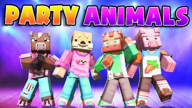 Thumbnail of the Minecraft Bedrock Marketplace product Party Animals created by Dark Lab Creations.