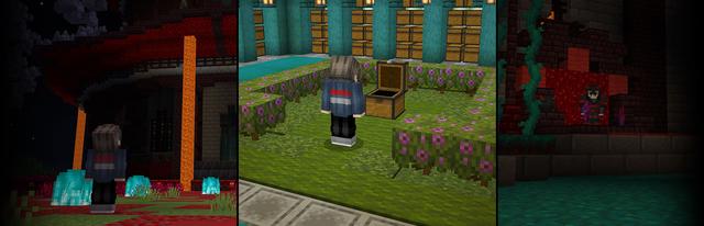 Panorama of the Minecraft Bedrock Marketplace product Secret Demon Base created by Dark Lab Creations.