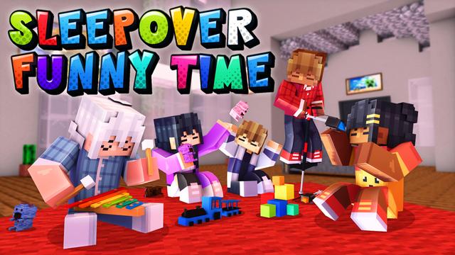 Thumbnail of the Minecraft Bedrock Marketplace product Sleepover Funny Time created by Dark Lab Creations.
