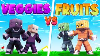 Thumbnail of the Minecraft Bedrock Marketplace product Veggies vs Fruits created by Dark Lab Creations.