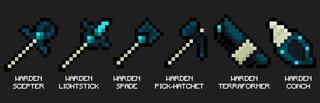 Panorama of the Minecraft Bedrock Marketplace product Warden Tools created by Dark Lab Creations.