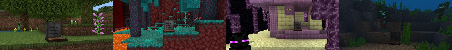 Panorama of the Minecraft Bedrock Marketplace product Gravestone created by Darkosto.