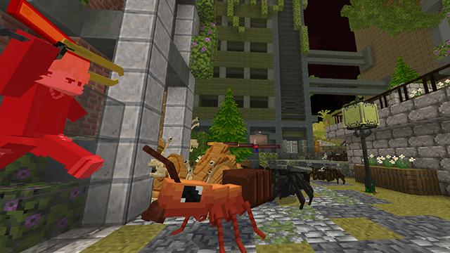 Screenshot of the Minecraft Bedrock Marketplace product Attack of the giant insects created by DeliSoft Studios.