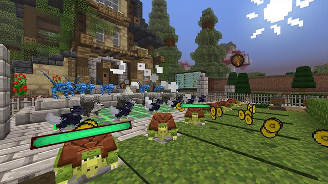 Screenshot of the Minecraft Bedrock Marketplace product Battle of the Backyard created by DeliSoft Studios.