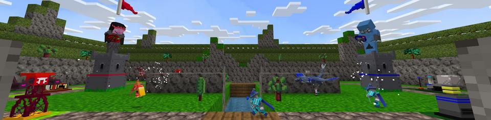 Panorama of the Minecraft Bedrock Marketplace product Clash of Castle created by DeliSoft Studios.
