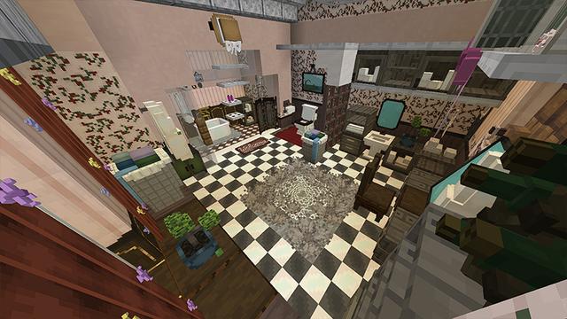 Screenshot of the Minecraft Bedrock Marketplace product Cozy Living Build Set created by DeliSoft Studios.