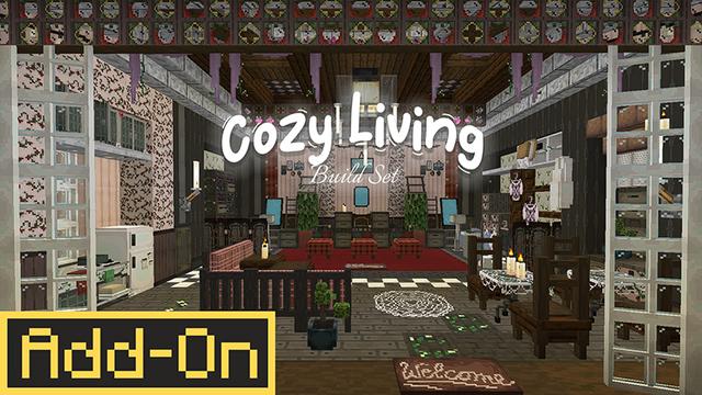 Thumbnail of the Minecraft Bedrock Marketplace product Cozy Living Build Set created by DeliSoft Studios.