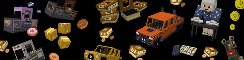 Panorama of the Minecraft Bedrock Marketplace product Donut Store Tycoon created by DeliSoft Studios.
