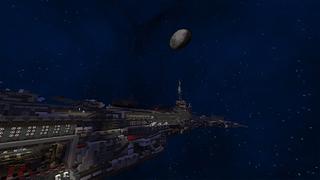 Screenshot of the Minecraft Bedrock Marketplace product Dreadnaught Attack created by DeliSoft Studios.