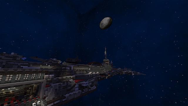 Screenshot of the Minecraft Bedrock Marketplace product Dreadnaught Attack created by DeliSoft Studios.