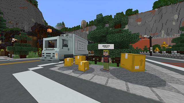 Screenshot of the Minecraft Bedrock Marketplace product Driving Legacy created by DeliSoft Studios.