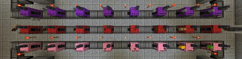 Panorama of the Minecraft Bedrock Marketplace product Factory Mining Expansion Pack created by DeliSoft Studios.