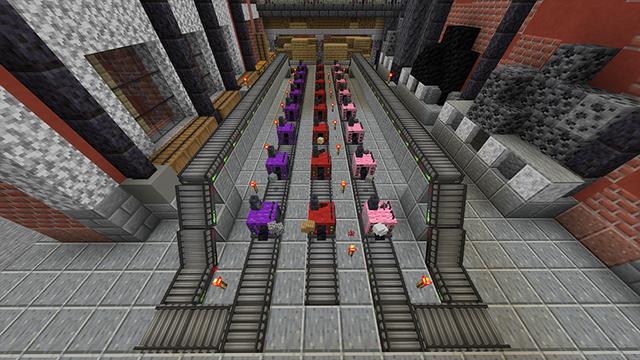 Screenshot of the Minecraft Bedrock Marketplace product Factory Mining Expansion Pack created by DeliSoft Studios.