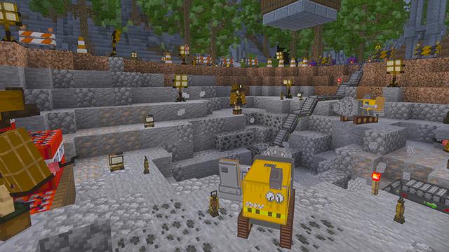 Screenshot of the Minecraft Bedrock Marketplace product Factory Mining Expansion Pack created by DeliSoft Studios.