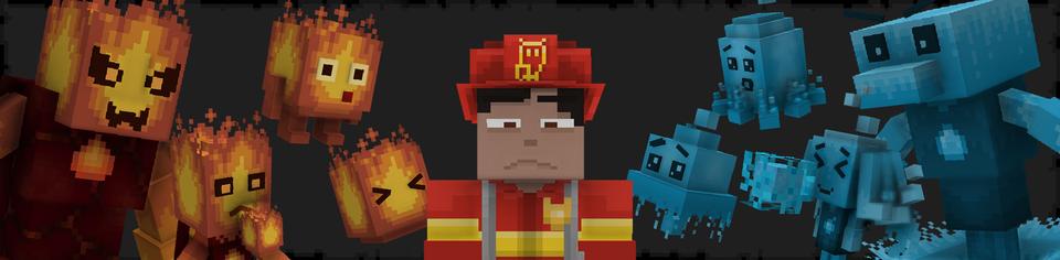 Panorama of the Minecraft Bedrock Marketplace product Firefighter created by DeliSoft Studios.