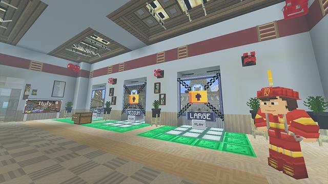 Screenshot of the Minecraft Bedrock Marketplace product Firefighter created by DeliSoft Studios.