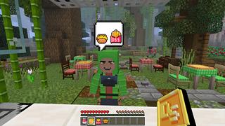Screenshot of the Minecraft Bedrock Marketplace product Food Stall Tycoon created by DeliSoft Studios.