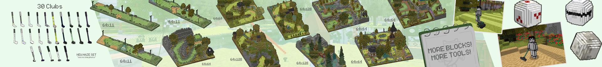 Panorama of the Minecraft Bedrock Marketplace product Golf Expansion Pack created by DeliSoft Studios.