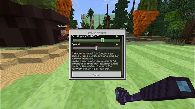 Screenshot of the Minecraft Bedrock Marketplace product Golf Expansion Pack created by DeliSoft Studios.