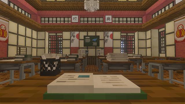 Screenshot of the Minecraft Bedrock Marketplace product Japanese Gakkuo created by DeliSoft Studios.