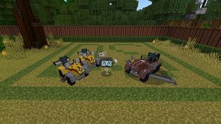 Screenshot of the Minecraft Bedrock Marketplace product Lawn Mowing Simulator created by DeliSoft Studios.