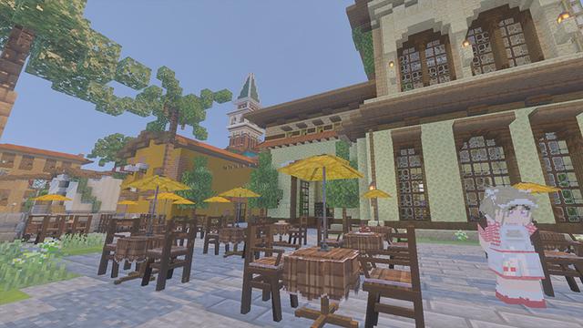 Screenshot of the Minecraft Bedrock Marketplace product Luxurious Cafe created by DeliSoft Studios.