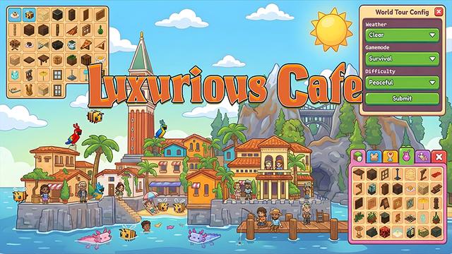 Thumbnail of the Minecraft Bedrock Marketplace product Luxurious Cafe created by DeliSoft Studios.