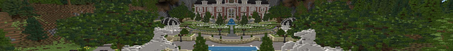 Panorama of the Minecraft Bedrock Marketplace product Luxurious Victorian Mansion created by DeliSoft Studios.