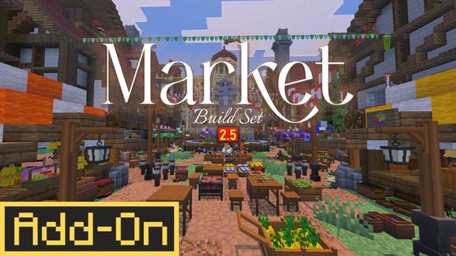 Thumbnail of the Minecraft Bedrock Marketplace product Market Build Set created by DeliSoft Studios.