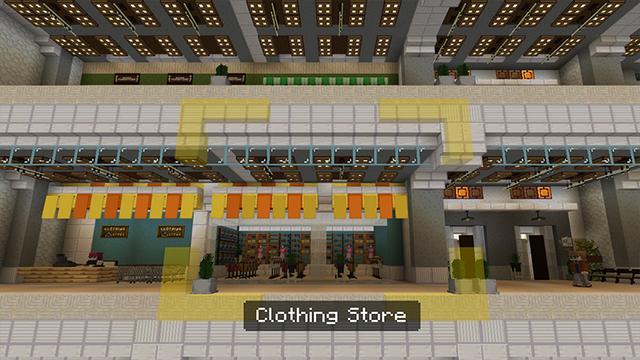 Screenshot of the Minecraft Bedrock Marketplace product Mega Mall Tycoon created by DeliSoft Studios.