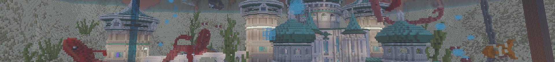 Panorama of the Minecraft Bedrock Marketplace product Mermaid Sanctuary created by DeliSoft Studios.