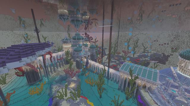 Screenshot of the Minecraft Bedrock Marketplace product Mermaid Sanctuary created by DeliSoft Studios.