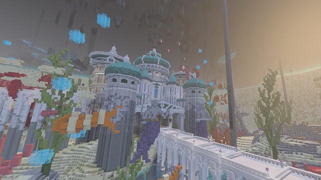 Screenshot of the Minecraft Bedrock Marketplace product Mermaid Sanctuary created by DeliSoft Studios.