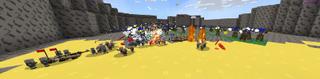Panorama of the Minecraft Bedrock Marketplace product Mini Battle Warriors created by DeliSoft Studios.