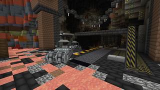 Screenshot of the Minecraft Bedrock Marketplace product Mining Tycoon : Space created by DeliSoft Studios.