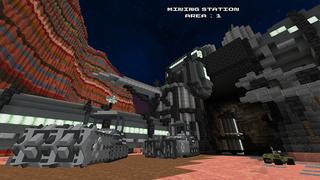 Screenshot of the Minecraft Bedrock Marketplace product Mining Tycoon : Space created by DeliSoft Studios.