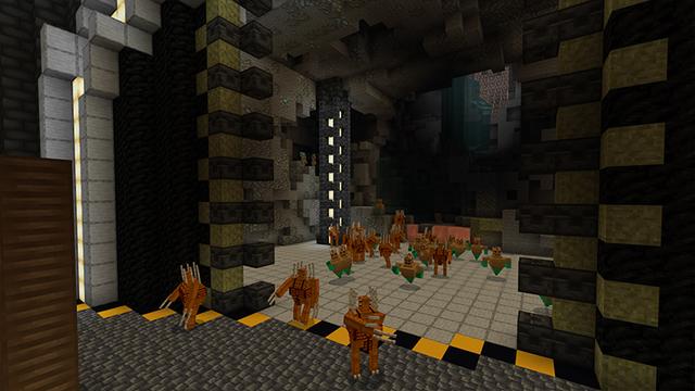 Screenshot of the Minecraft Bedrock Marketplace product Mining Tycoon : Space created by DeliSoft Studios.
