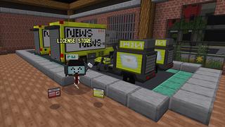 Screenshot of the Minecraft Bedrock Marketplace product Newspaper Simulator created by DeliSoft Studios.