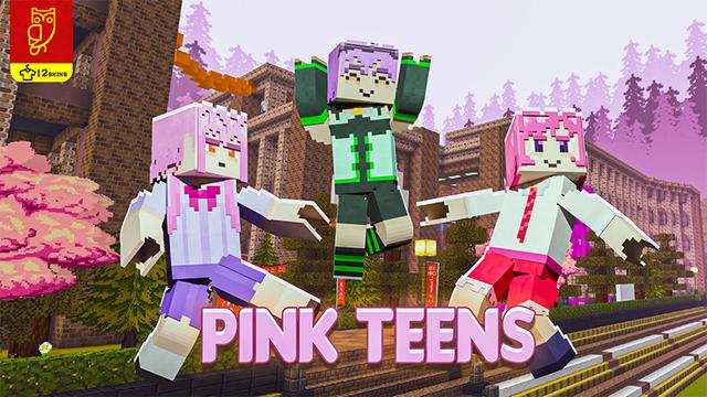Thumbnail of the Minecraft Bedrock Marketplace product Pink Teens created by DeliSoft Studios.