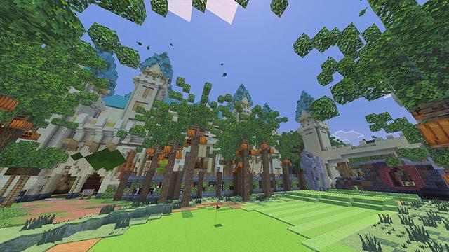 Screenshot of the Minecraft Bedrock Marketplace product Pirate Cove Golf Course created by DeliSoft Studios.