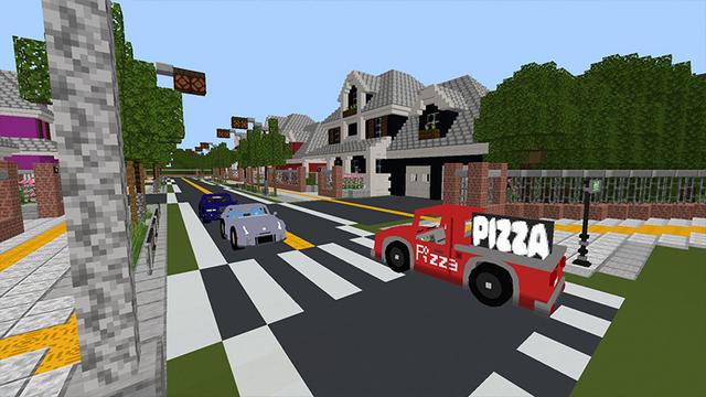 Screenshot of the Minecraft Bedrock Marketplace product Pizza Delivery Simulator created by DeliSoft Studios.