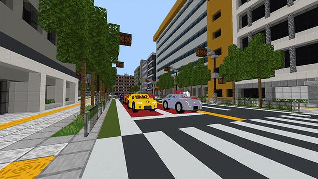 Screenshot of the Minecraft Bedrock Marketplace product Pizza Delivery Simulator created by DeliSoft Studios.